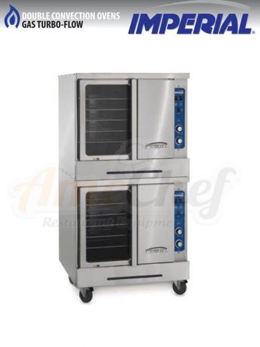 New commercial gas convection oven, full size, double deck, imperial icv-2 for sale