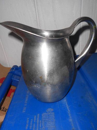 Vintage Aluminum Water Pitcher-2 Qt-Satin Finish Heavy Duty High Quality NR