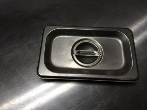 Steam table pan cover, 1/9 size, slotted, with handle, 18/8 stainless steel, nsf for sale