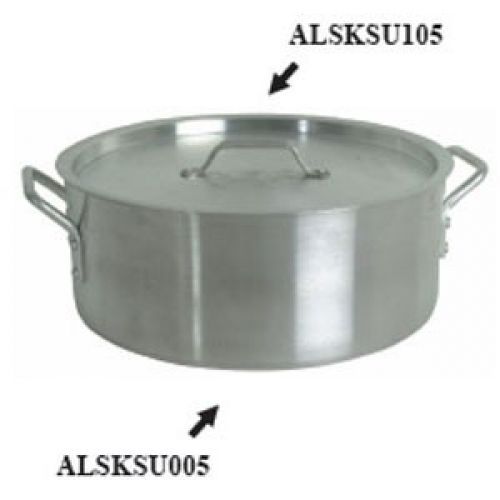 ALSKSU020 20 qt. Aluminum Sauce Pot with Mirror Polish Finish