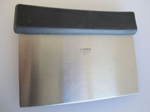 &#034;new&#034; winco dsc-2 stainless steel 6&#034; x 3&#034; dough scraper w/ plastic handle for sale