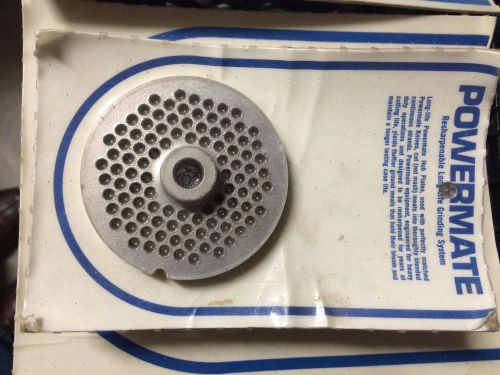 #22 meat grinder plate new in package hobart next to smallest hole size ? for sale