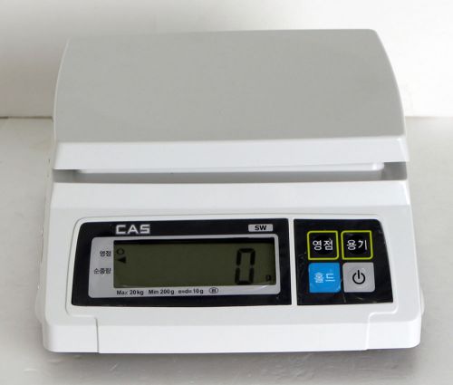 Cas sw-1 digital scales 20kg lcd display battery operated for sale