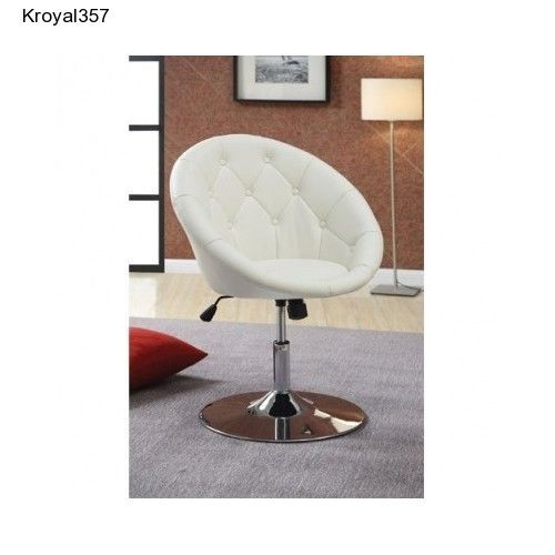 Coaster 102583 Round-Back Swivel Chair  White