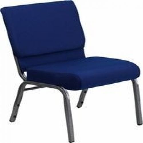 Flash Furniture FD-CH0221-4-SV-NB24-GG HERCULES Series 21&#039;&#039; Extra Wide Navy Blue
