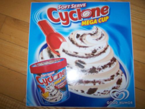 Soft Serve Cyclone mega cup Vinyl Decal Sticker,Ice Cream Truck Water Ice Van GH