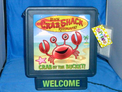 ALOHA BEACH CRAB SHACK RESTAURANT LIGHT UP WELCOME SIGN NEW WITH TAGS FUN