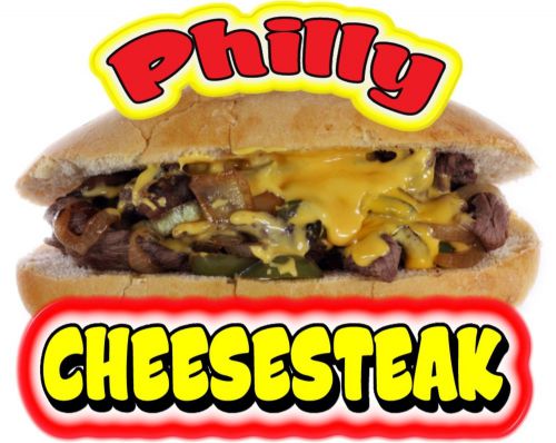 Philly Cheesesteak Cheese Steak Sandwich Concession Decal Sticker Food Truck 7&#034;