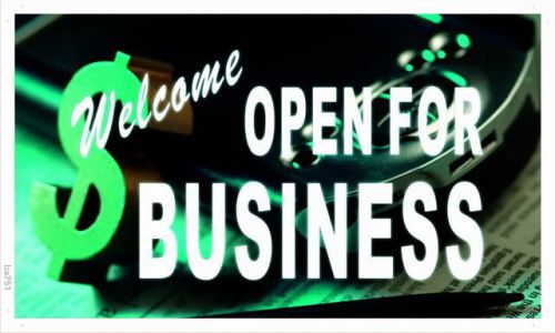 ba751 Welcome OPEN For Business Shop Banner Shop Sign