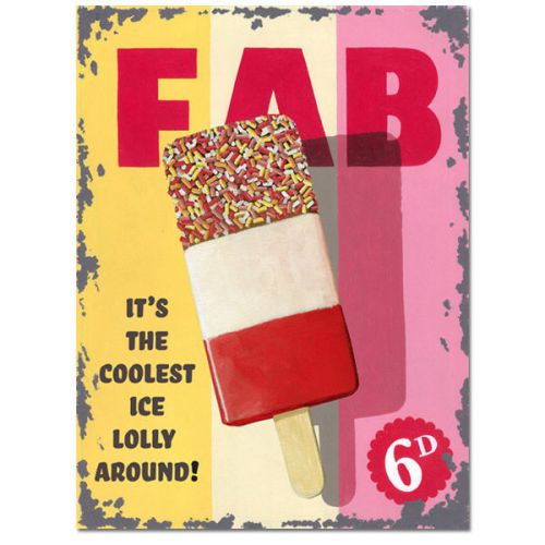 Classic Fab Ice Lolly Tin Sign
