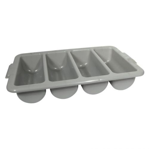 Utensil Tray- 4 Compartment- Gray (restaurant grade)