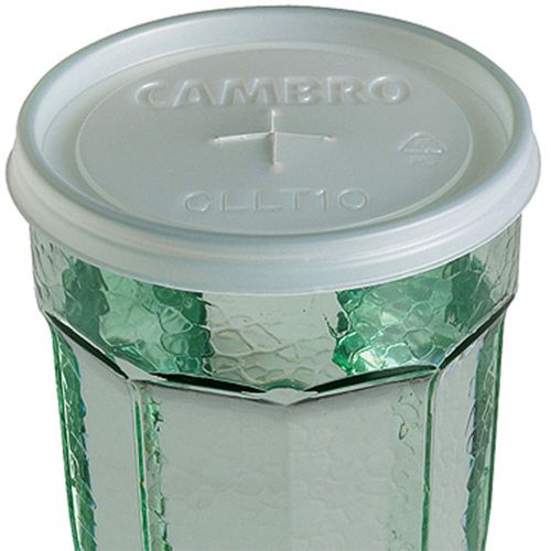 Cambro disposable lid fits 10 oz. laguna tumbler, 1000pk translucent cllt10-190 for sale