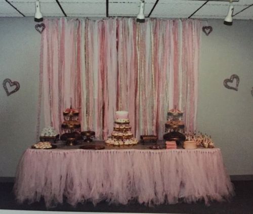 12 foot table skirt princess part ballerina party baby shower wedding table tutu
