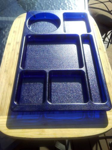 lot of 12 Cambro 915CW School Cafeteria Food Serving Lunch Trays Blue