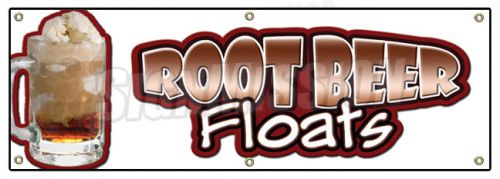 72&#034; ROOT BEER FLOATS BANNER SIGN rootbeer float mug ice cream soda sundae cone