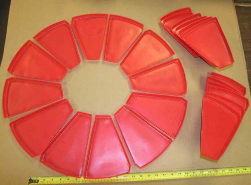 Crane National 430 cold food vending machine red plastic shelf liners - 24 total