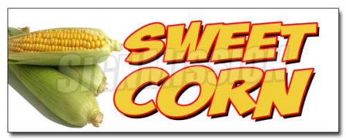 12&#034; SWEET CORN DECAL sticker farmers market stand farm fresh just picked ears
