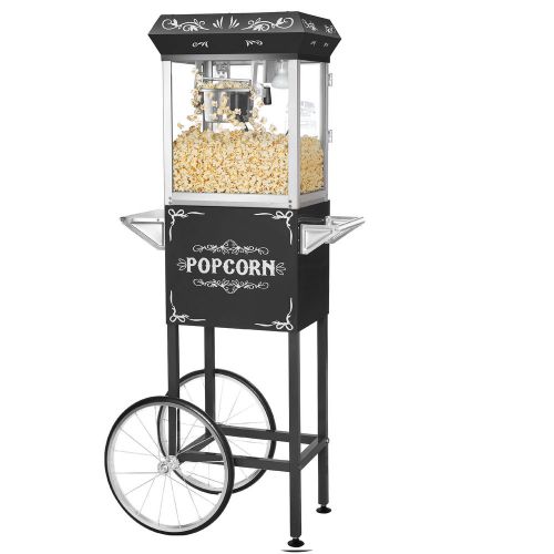 Great northern popcorn black foundation popcorn popper machine cart, 6 ounce for sale