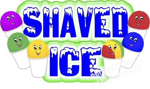 Shaved Ice Decal 36&#034;  Shave Ice Snow Cones Concession Cart Food Truck Vinyl