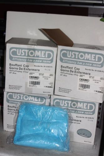 Customex bouffant cap hair nets blue hairnet lot of 100 medical restaurant house for sale