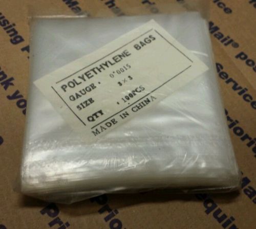 Polyethylene bags 3x3 in size 100 pcs.