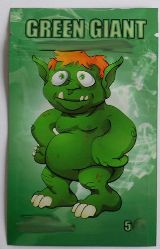 50* green giant empty 5 mylar ziplock bags (good for crafts incense jewelry) for sale