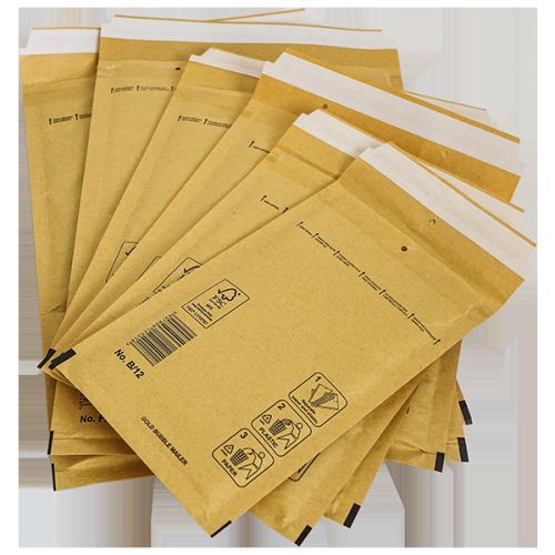 100  165x175mm Bubble Mailers Envelopes Padded Self-Sealing Bags Kraft CD size