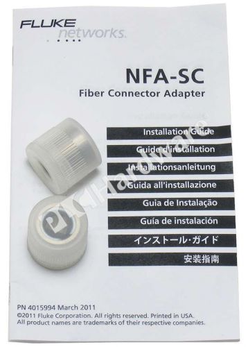 New Set of 2 Fluke NFA-SC Fiber Adapter DTX-xFM2 SimpliFiber Power Meter Pro