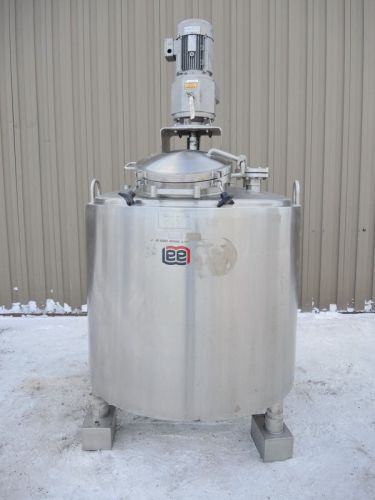 325 GALLON STAINLESS STEEL JACKETED MIX TANK, SANITARY