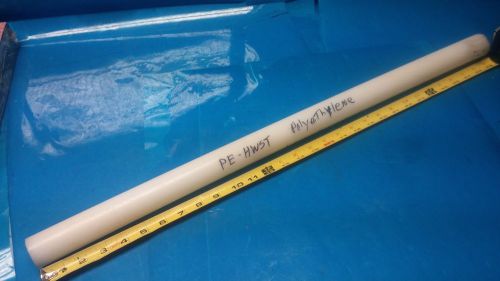 Polyethylene pe-hwst solid round stock  1.530&#034; x 28&#034; rod nylon slide 1-1/2 (k1) for sale