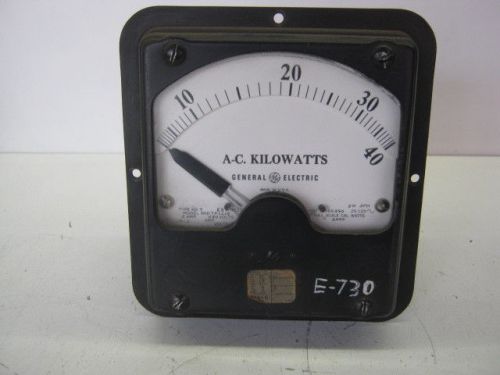 Vintage Ge A-C Kilowatts Meter Type AD-6 Model 8AD7KLC19