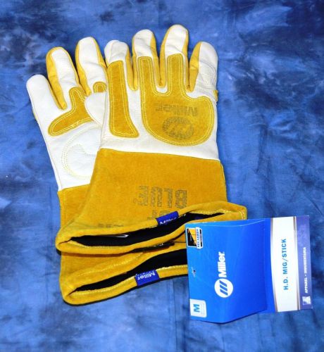 New with tags miller 227826 hd mig / stick welding gloves 1pr. md for sale