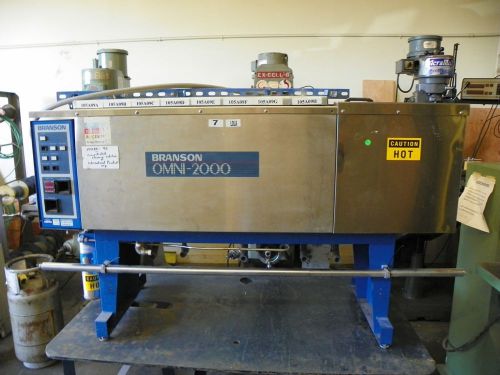 Branson Omni 2000 3 Tank Degreaser