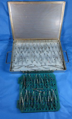 Storz Katena Weck Corneal Scissors Ophthalmic Instrument Set (44) Pieces Tray #7