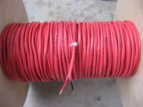 138&#039; Red Fire Security Alarm Cable Wire Solid 14/2 FPLR 14AWG