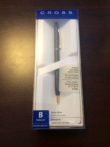 BNIB Cross Classic Century Classic Black Ballpoint Pen With Gift Box.