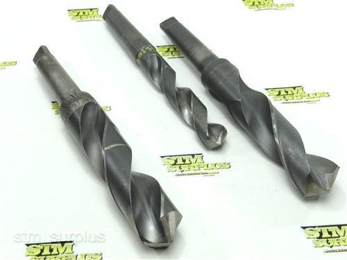 3 HSS 4MT HEAVY DUTY TWIST DRILLS 1-5/32&#034; TO 1-3/4&#034; CHICAGO POLAND STANDARD