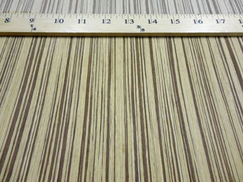 Zebrawood composite wood veneer 24&#034; x 96&#034; with paper backing (2&#039; x 8&#039;) # 2903 for sale