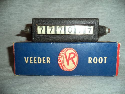 VINTAGE VEEDER ROOT MECHANICAL COUNTER, A-110136 6 DIG. ORIG. BOX