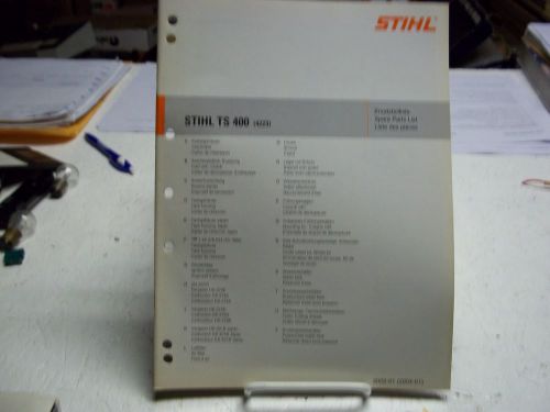 STIHL TS 400 SPARE PARTS LIST MANUAL