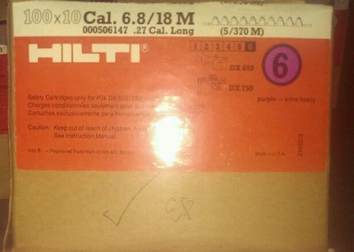 HILTI 1000PC SHOTS 6.8/18 M .27 CAL. LONG BLACK SHOT FOR DX 650, DX 750 NAILERS