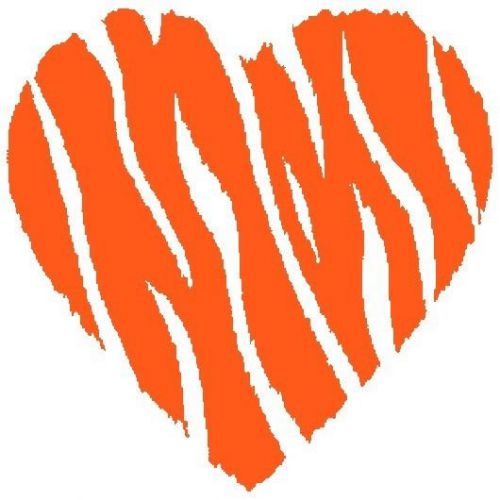 30 Custom Wild Orange Heart Personalized Address Labels
