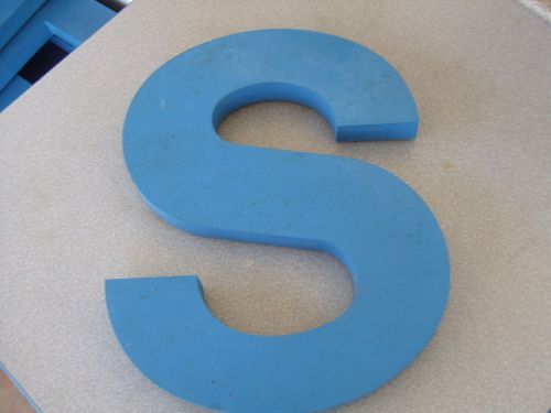 Indoor/Outdoor Industrial Blue  Metal Channel Letter Gemini Inc  Letter  S