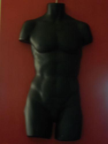 Black Plastic Male Mannequin Half round hangin Torso Form Women-size 8-10 $6 Ea