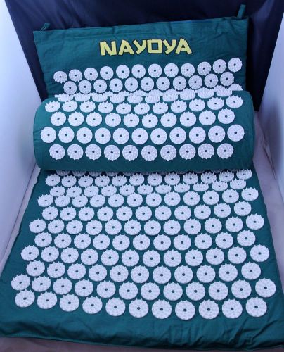 NEW - Acupressure Mat &amp; Pillow Set for Chronic Back Neck Pain Treatment Nayoya