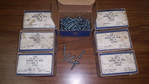 Lot of 700 10-24x1&#034; slotted round head machine screw zinc 1in. grade 2 for sale