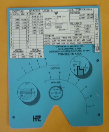 HPC 1200 CX60 Code card  For Chrysler 1993+ 7-Cut Locks