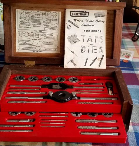 Craftsman Kromedge Taps and Dies Complete Set with extra pieces (Mint Condition)