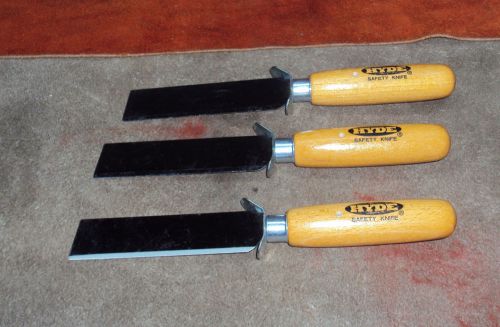 ( 3 ) HYDE PROFESSIONAL QUALITY SAFETY KNIVES WITH SAFETY GUARD - NEW