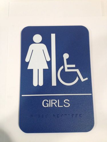 DON-JO MFG INC. Girl&#039;s Handicap Restroom Sign